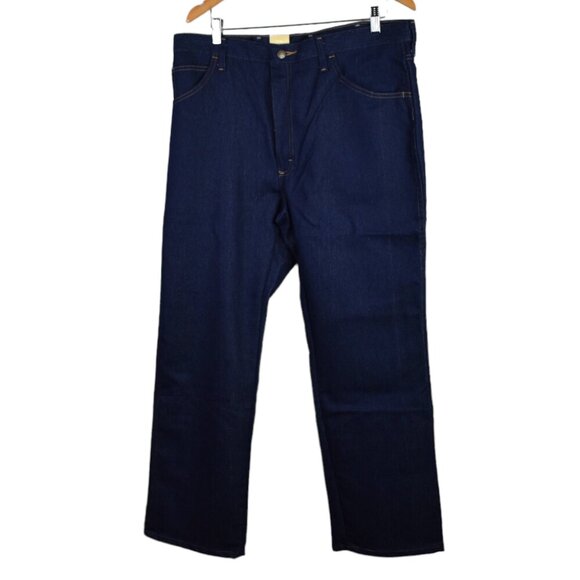 Wrangler Jeans 38 x 30 Mens Flex Denim Regular Fit Dark Wash Cotton Blend - Picture 1 of 9